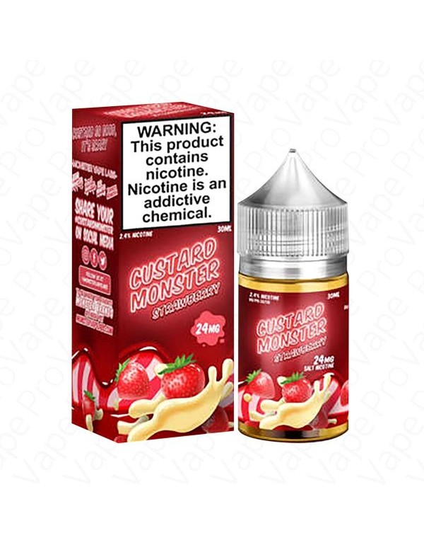 Strawberry Salt Custard Monster 30mL