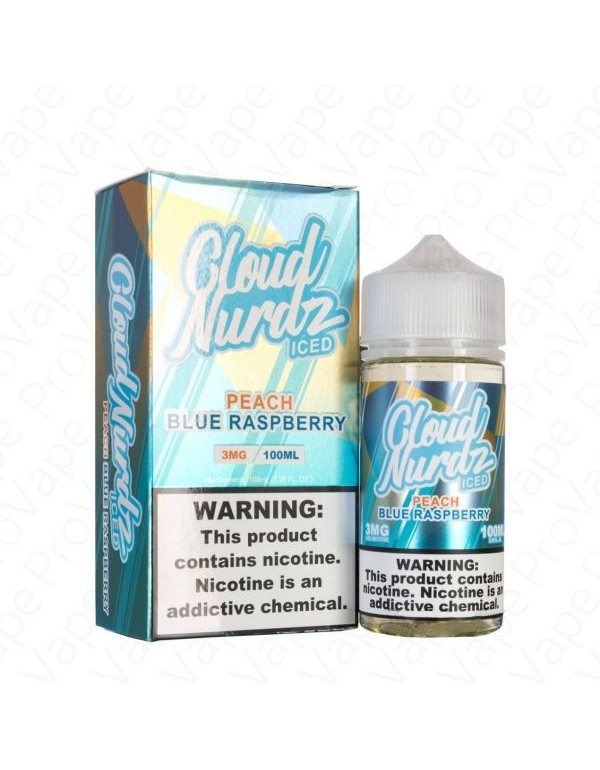 Peach Blue Raspberry Iced Cloud Nurdz E-Juice 100ml