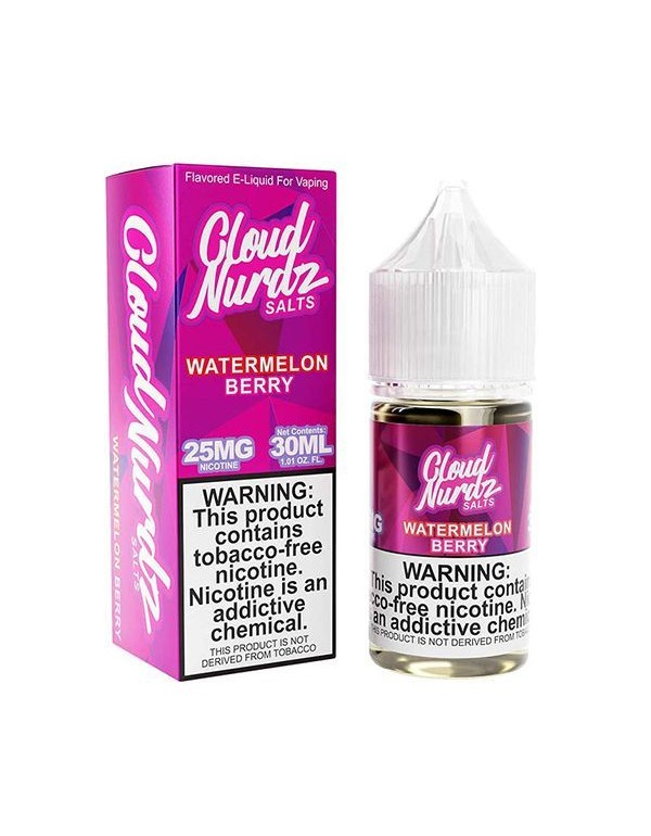 Watermelon Berry Cloud Nurdz TFN Salt Nic E-Juice 30ml