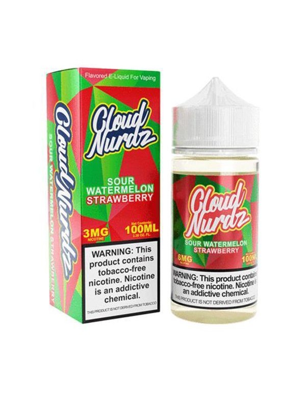 Sour Watermelon Strawberry Cloud Nurdz TFN E-Juice 100ml