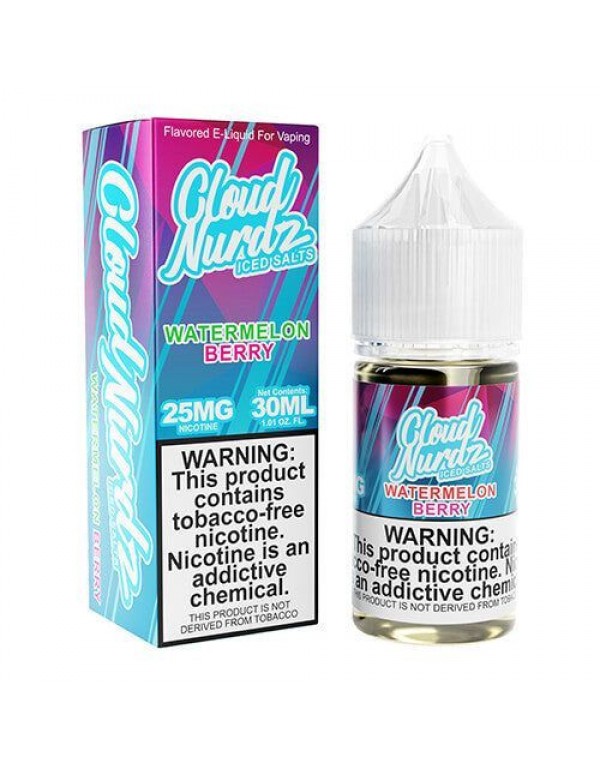 Watermelon Berry Iced Cloud Nurdz TFN Salt Nic E-Juice 30ml