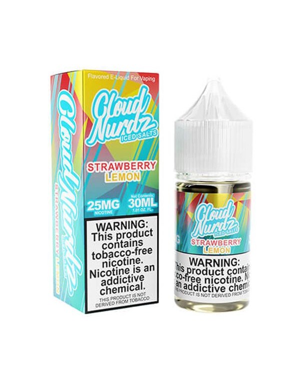 Strawberry Lemon Iced Cloud Nurdz TFN Salt Nic E-Juice 30ml