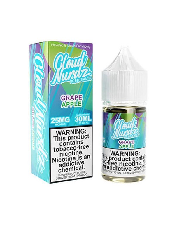 Grape Apple Iced Cloud Nurdz TFN Salt Nic E-Juice 30ml